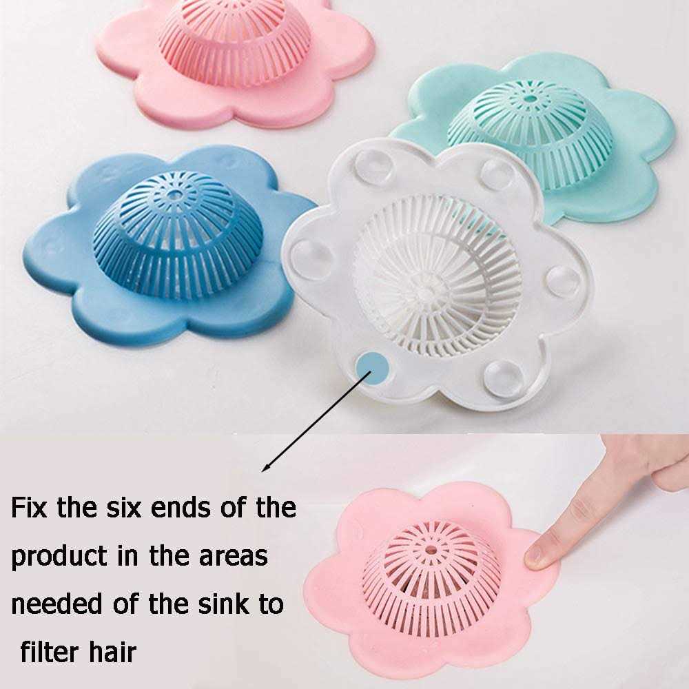 UMBWORLD Hair Catcher Silicone Hair Stopper Shower Drain Covers with Suction Cups Suit for Bathroom Bathtub and Kitchen 4 Pack - Cheap Fitting