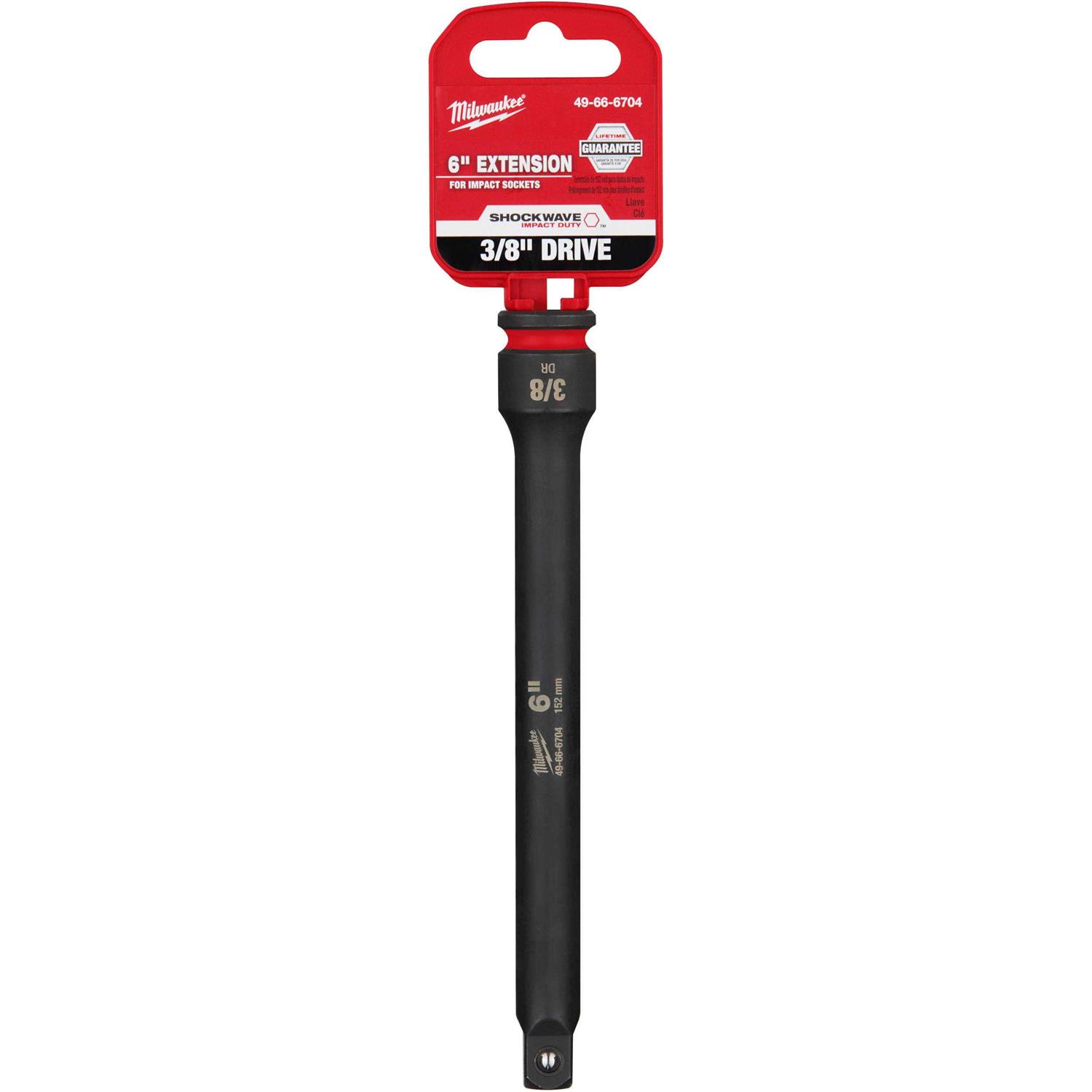 Milwaukee 49-66-6704 SHOCKWAVE Impact Duty 3/8 Drive 6 Extension - Cheap Fitting
