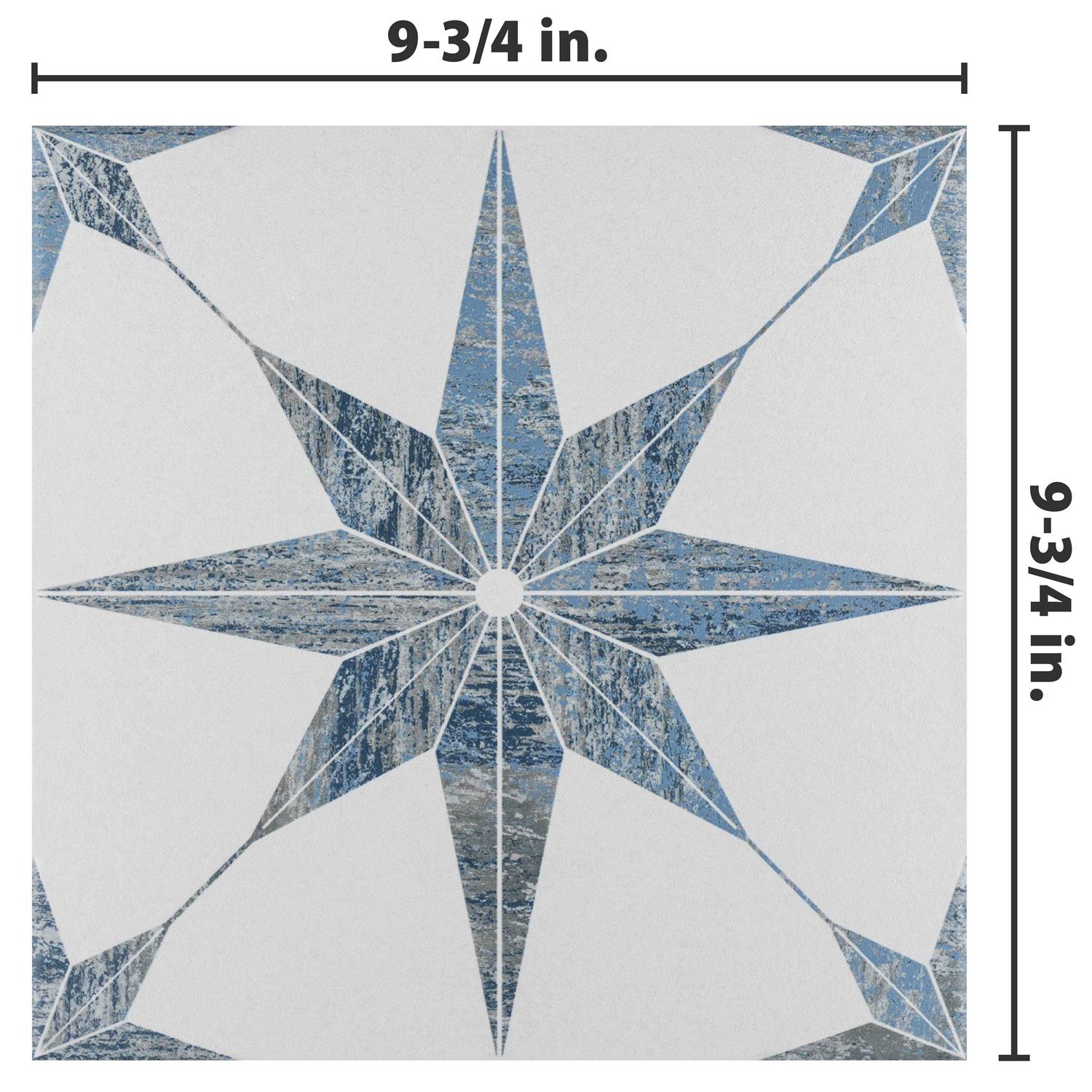 Cassis Stella 10 x 10 Porcelain Patterned Wall & Floor Tile Merola Tile - Cheap Fitting