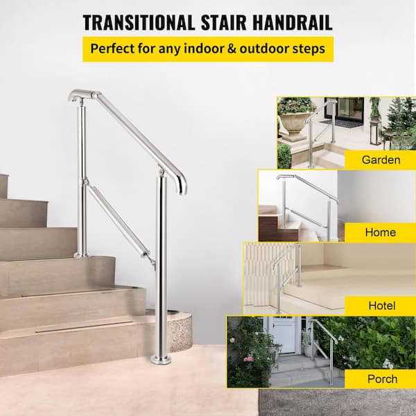 VEVOR Adjustable Stair Handrail BXGLTFS3BDLZ00001V0 - Cheap Fitting