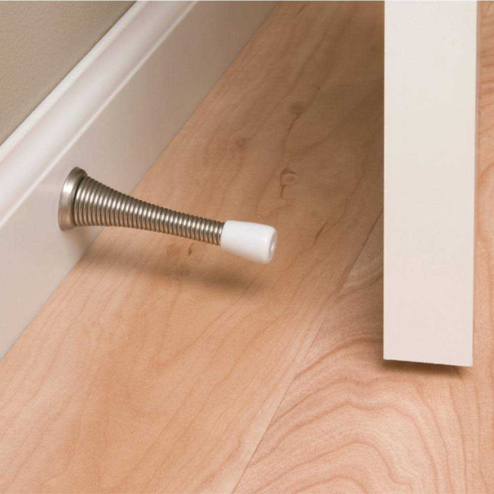 Everbilt Satin Nickel Spring Door Stop - Cheap Fitting
