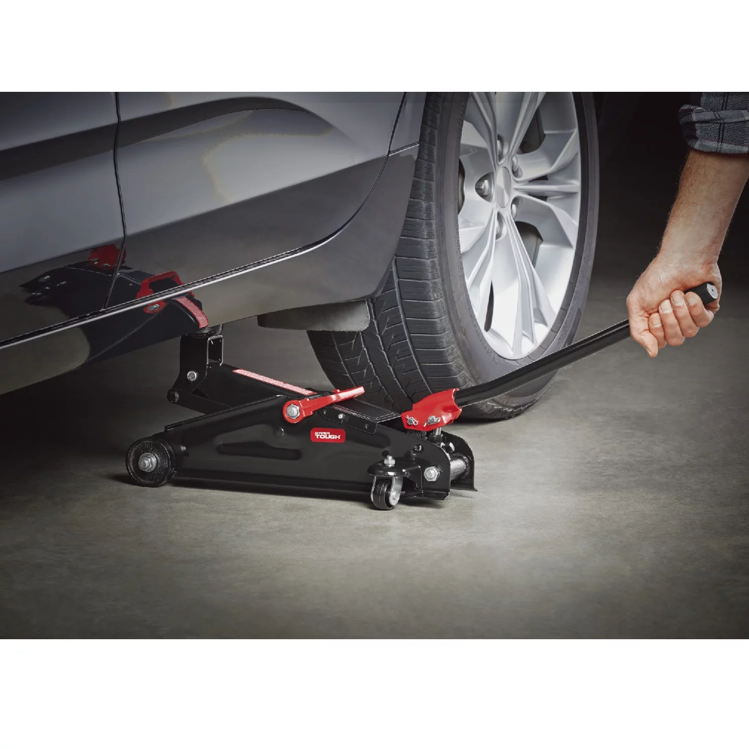 Hyper Tough 2-Ton Hydraulic Trolley Jack - Cheap Fitting