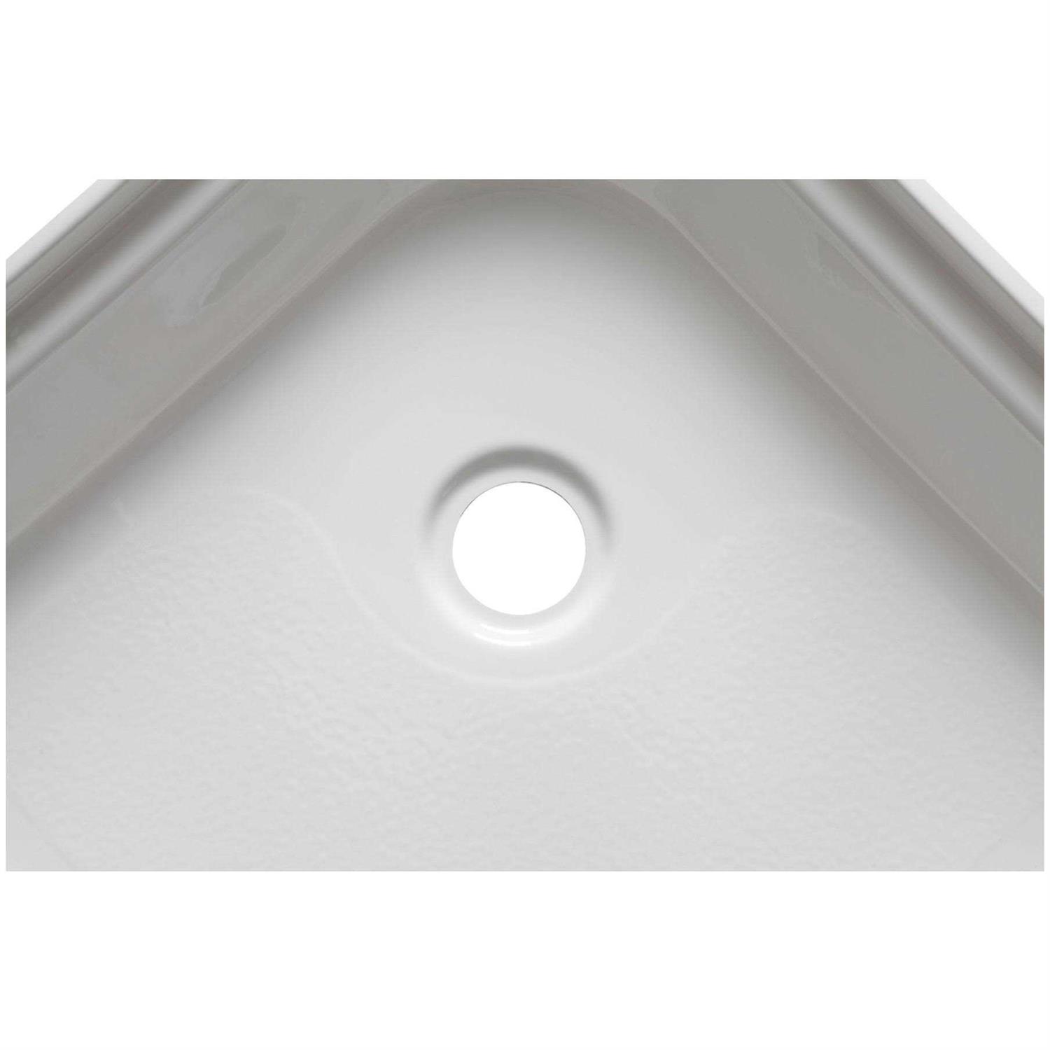 ANZZI Randi 36 x 36 in. Neo-Round Double Threshold Shower Base in White SB-AZ01RO - Cheap Fitting
