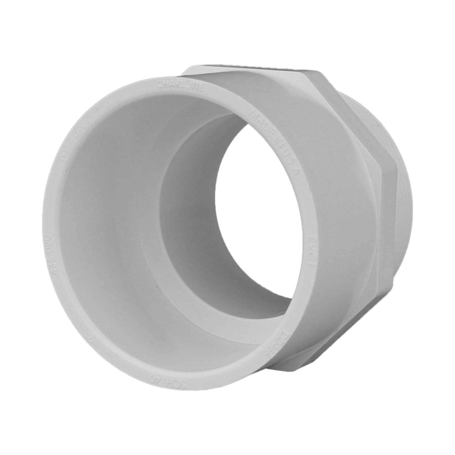 Charlotte Pipe 2-in Schedule 40 PVC Male Adapter - Cheap Fitting
