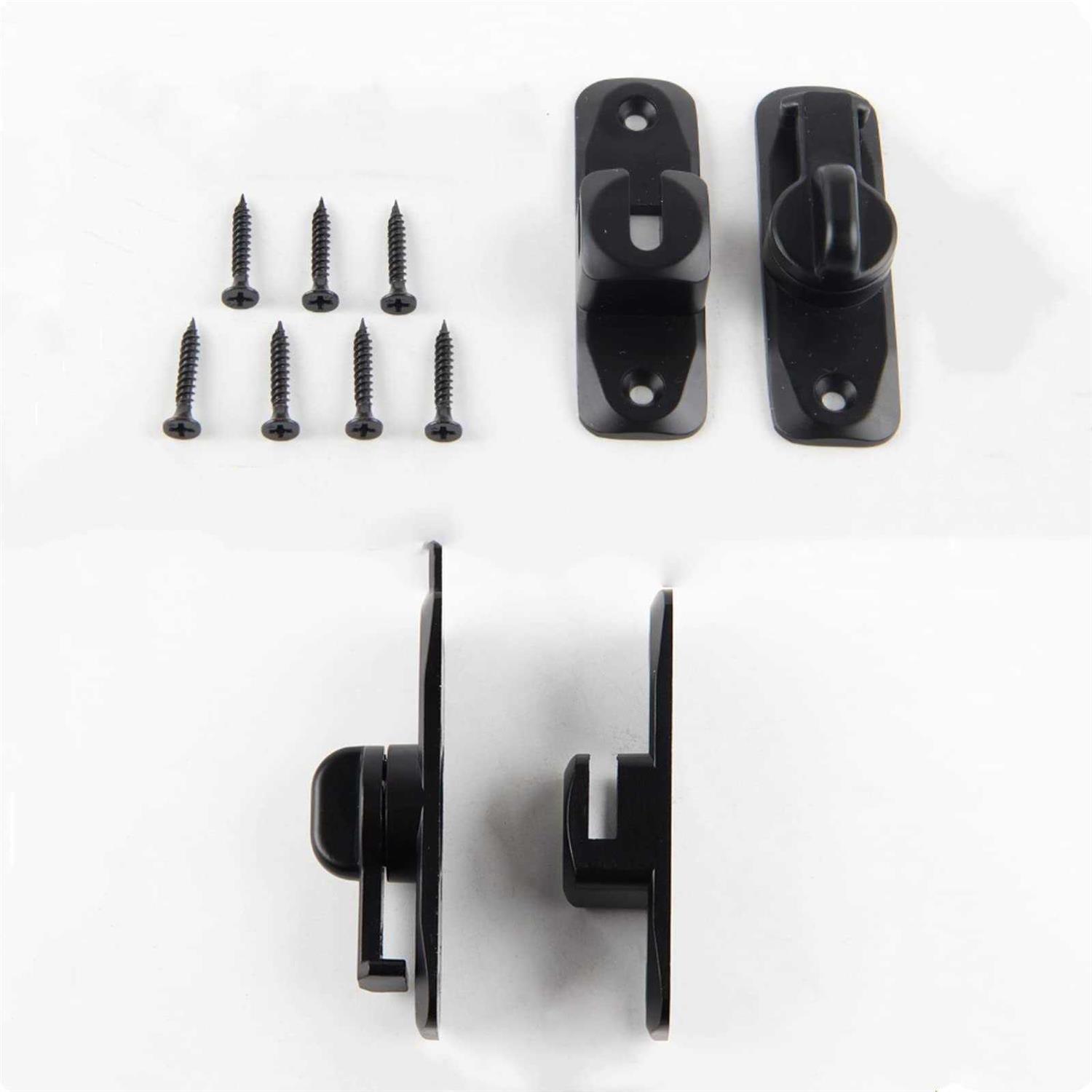 FIREFLYWEB Flip Door Latch Black 180 Degree Heavy Duty Bar Gate Latches Safety Door Lock - Cheap Fitting