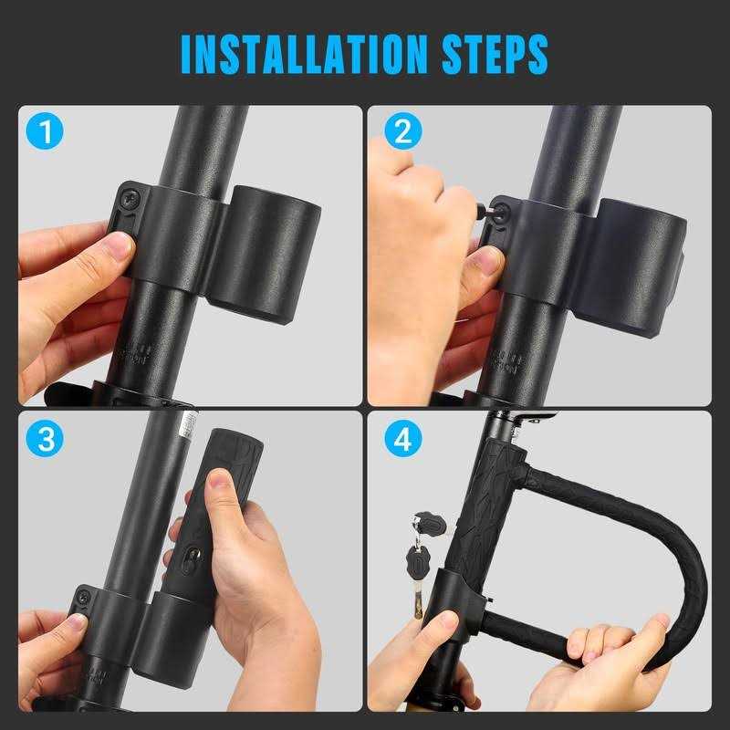 Alshaay Heavy Duty Bike U Lock Super Strong 12 Ton Shear 20mm U Shape Lock Anti-Theft Silicone Covered Electric Scooter Lock Keyhole with Sliding Cover - Cheap Fitting