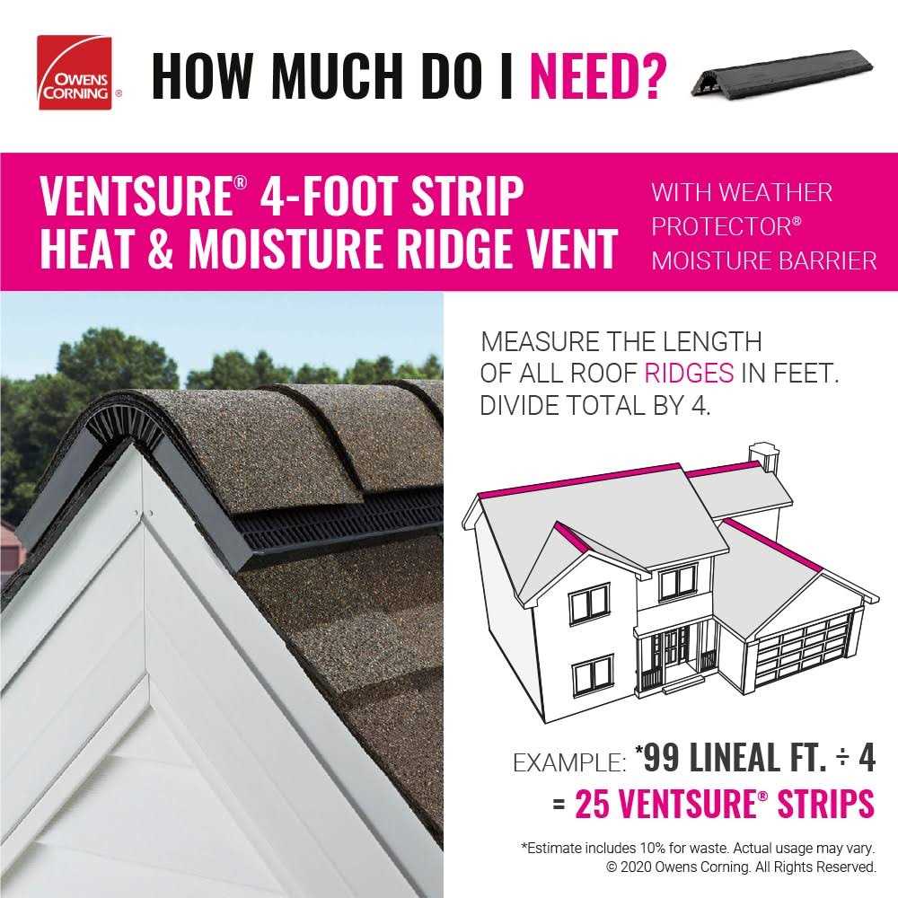 Owens Corning VentSure 15-in x 48-in Black Plastic Stick Roof Ridge Vent - Cheap Fitting