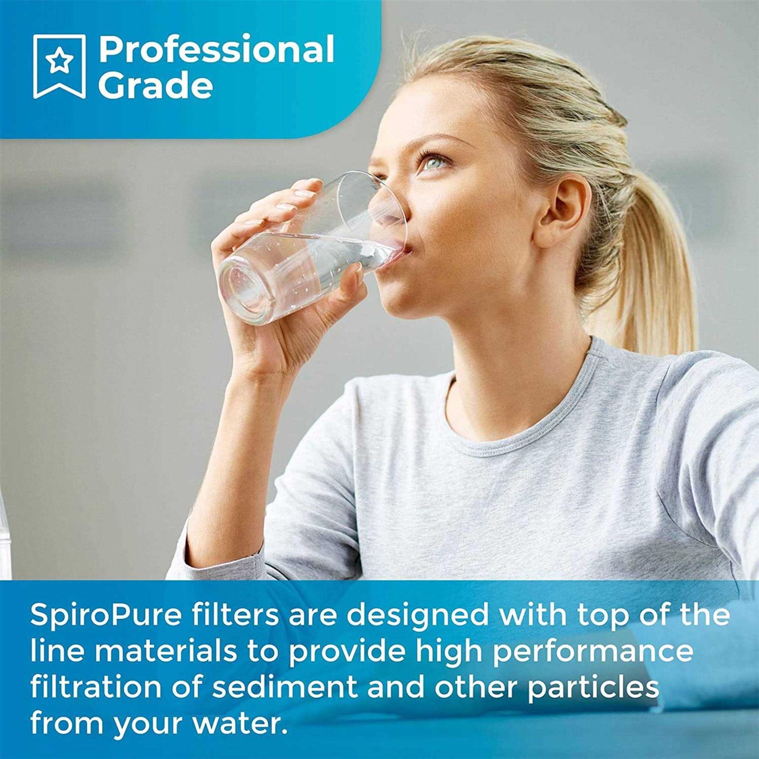 SpiroPure 10 x 4.5 Grooved Sediment Water Filter Cartridge - Cheap Fitting