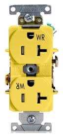 Leviton TWR20-Y 20A Water Resistant Duplex Receptacle - Cheap Fitting