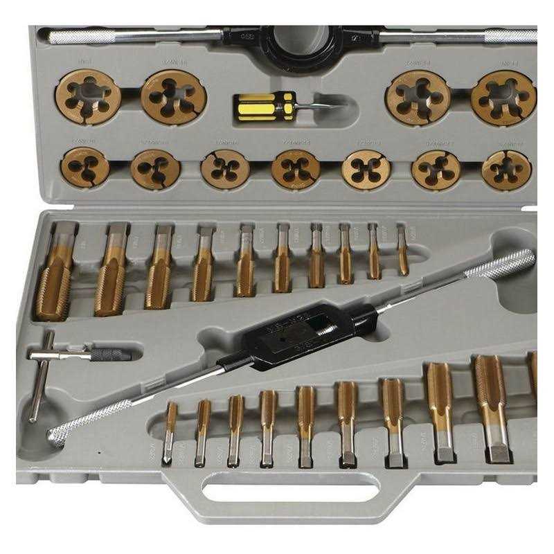 Pittsburgh 61410 45 PC Titanium Nitride Coated Alloy Steel Metric Tap Die Set - Cheap Fitting