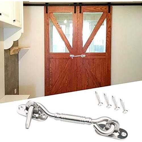 Stainless Steel Cabin Hook Tiberham Heavy Duty Eye Latch Lock Swivel Gate Door Shed Catch Window Brace Silent Holder with Mounting Screws - Cheap Fitting