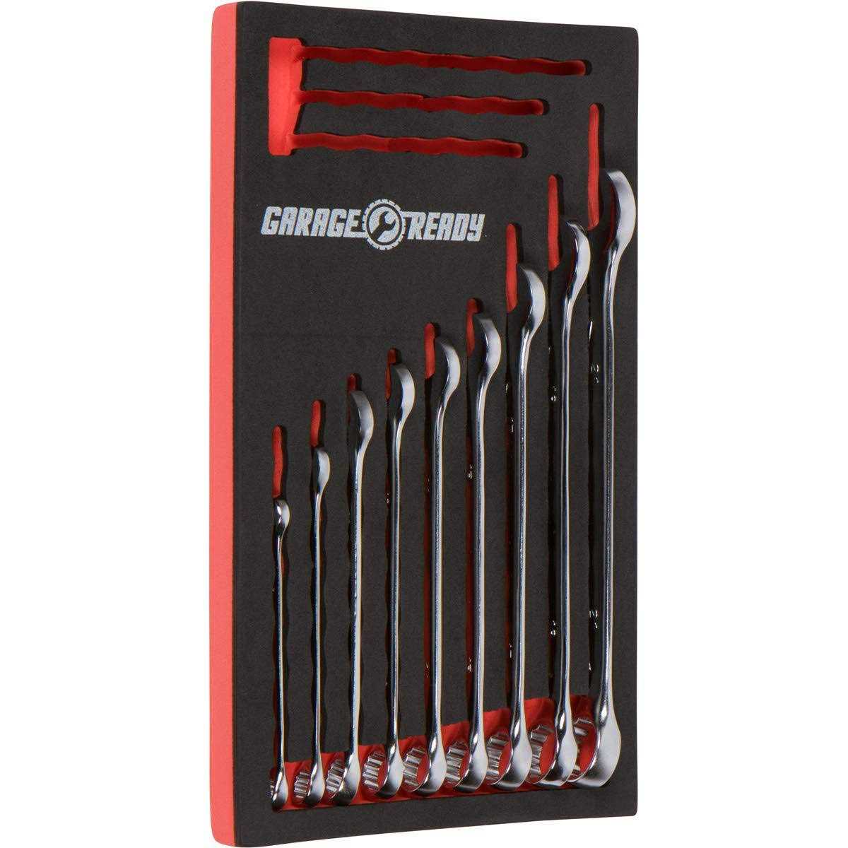 Garage Ready Wrench Organizer Tray Holds 12 SAE or Metric Combination or Gear Wrenches - Cheap Fitting