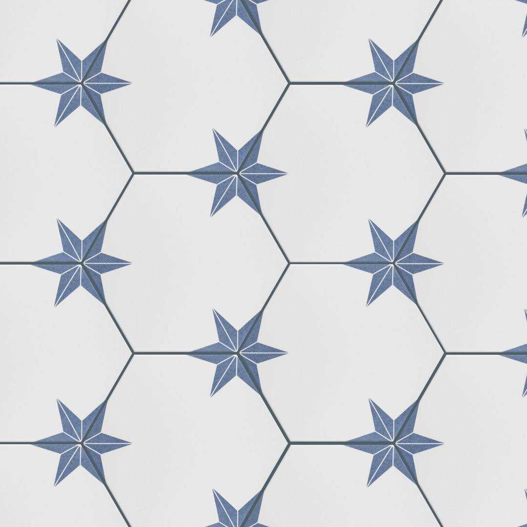 Merola Tile Stella Hex 8-5/8 x 9-7/8 Porcelain Floor and Wall Tile FCDST - Cheap Fitting