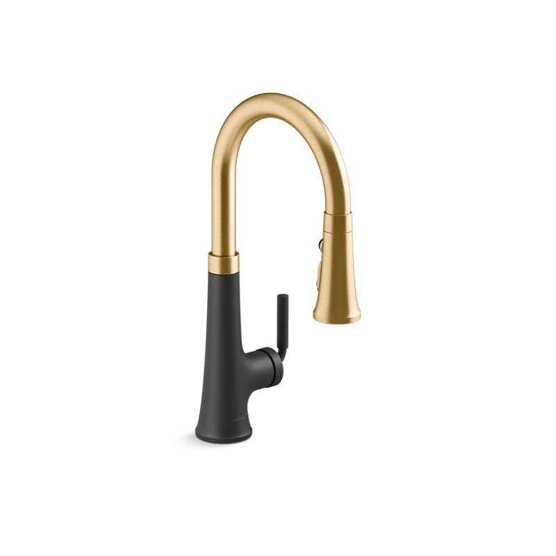 Kohler Tone Single Handle Pull Down Sprayer Kitchen Faucet K-23764-CP - Cheap Fitting