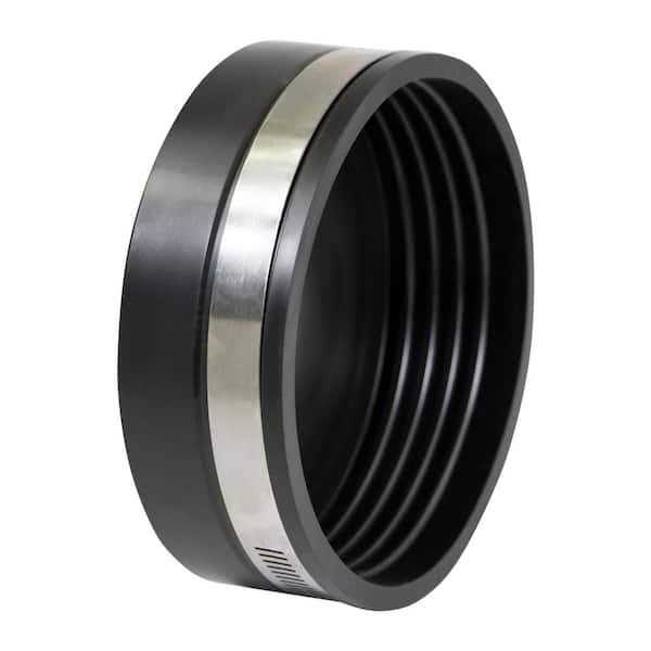 The Plumber’s Choice 1-1/2 in. Pvc Flexible Pipe Cap with Stainless Steel Clamps - Cheap Fitting