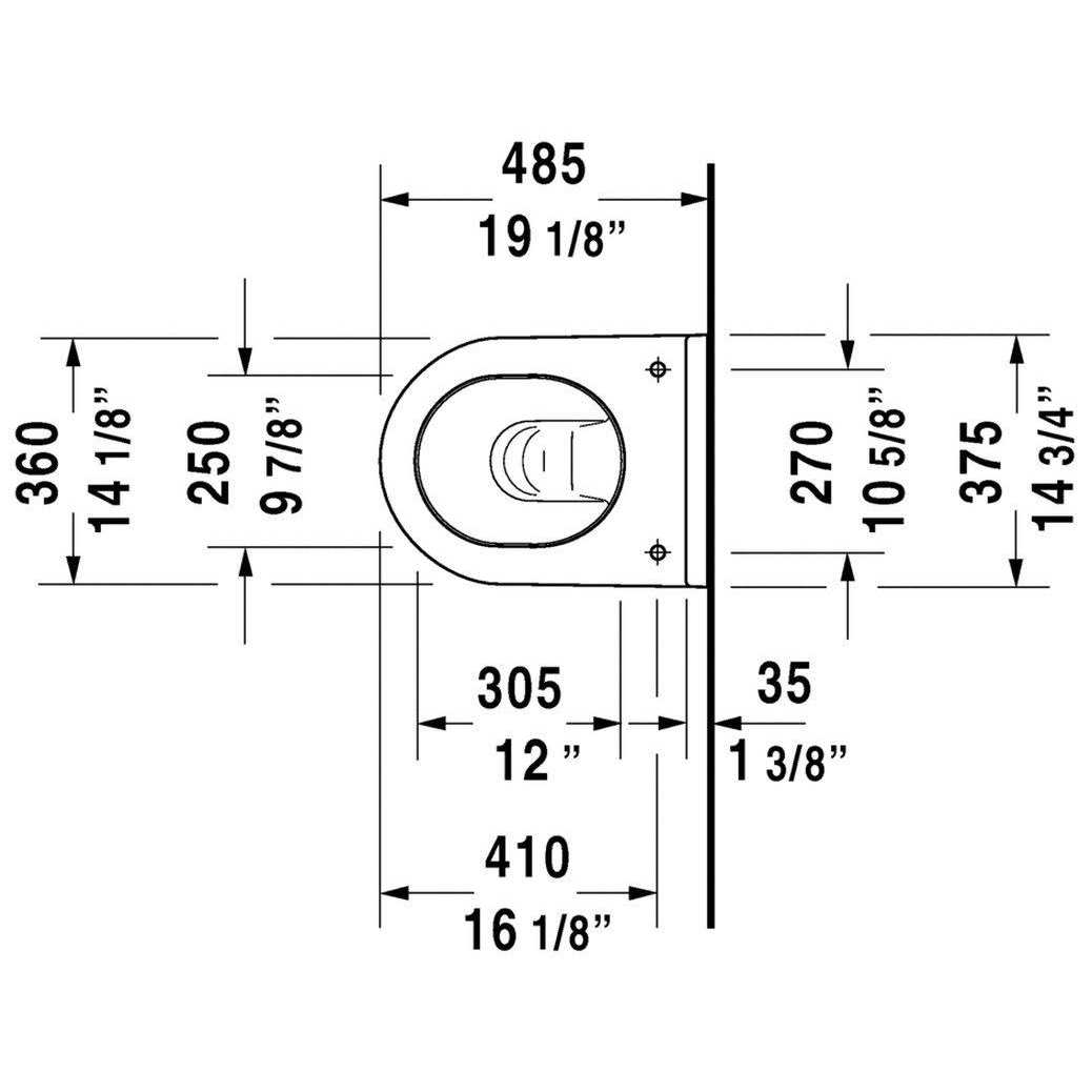 Duravit 2227090092 Starck 3 Toilet Wall-Mounted - Cheap Fitting