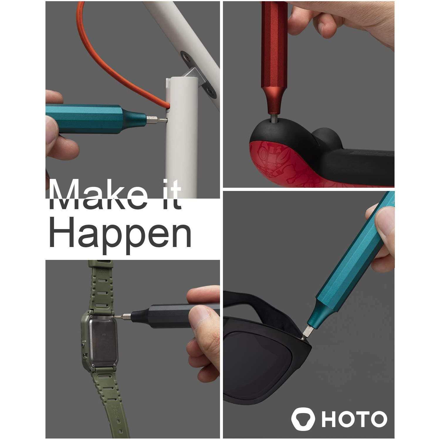 Hoto Precision Screwdriver Sets 24-in-1 Manual Screwdriver 24 pcs Tough S2 Steel Bits - Cheap Fitting