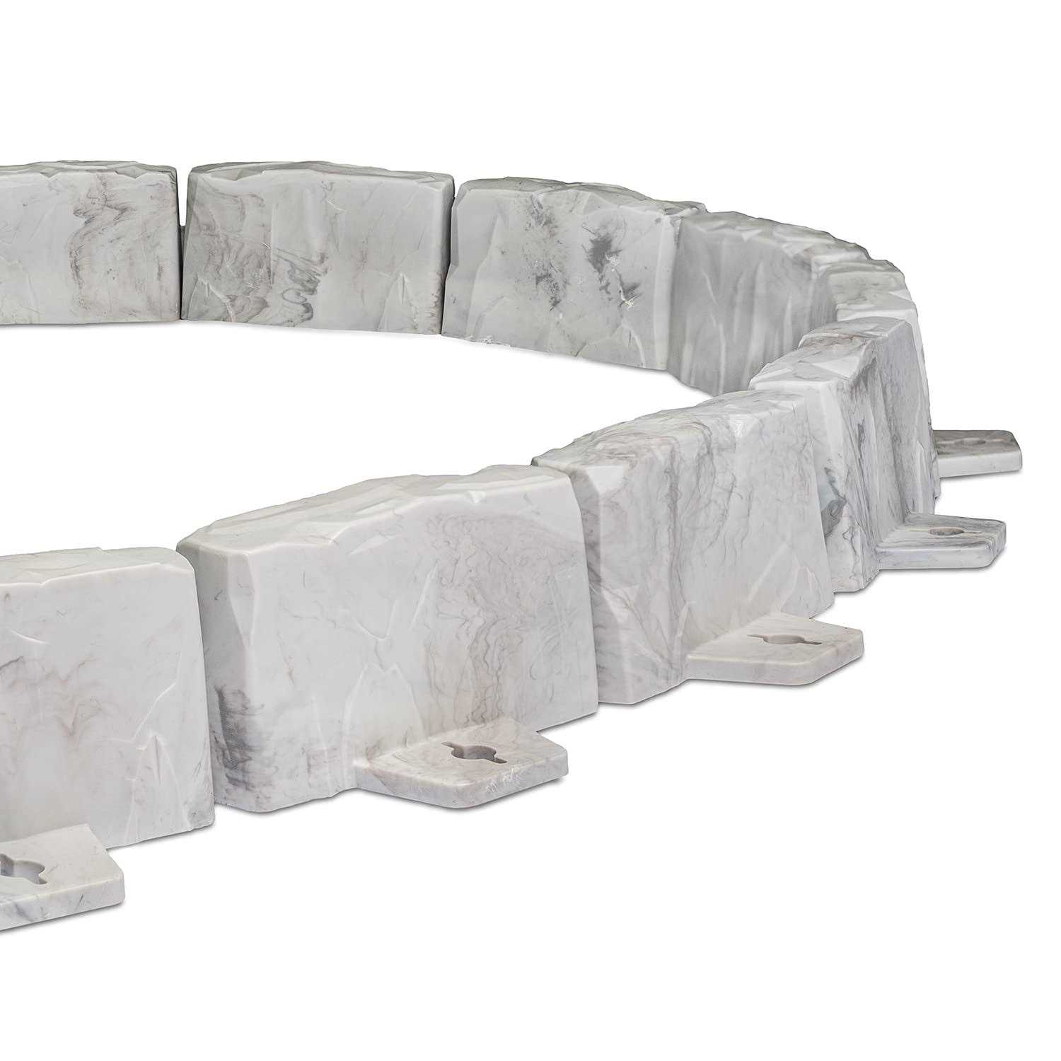 ProFlex Decorative Faux Stone 90 ft. x 2.7 in. Gray Plastic No-Dig Landscape Edging Kit 3602G-90C - Cheap Fitting