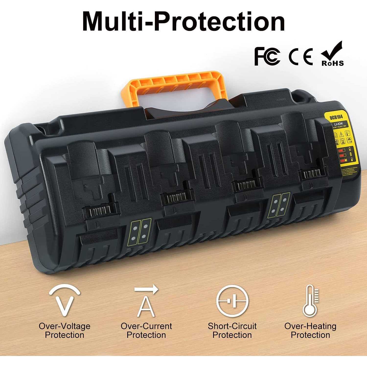 DCB104 Battery Charger Replacement for Dewalt Battery Charger DCB102 DCB118 - Cheap Fitting