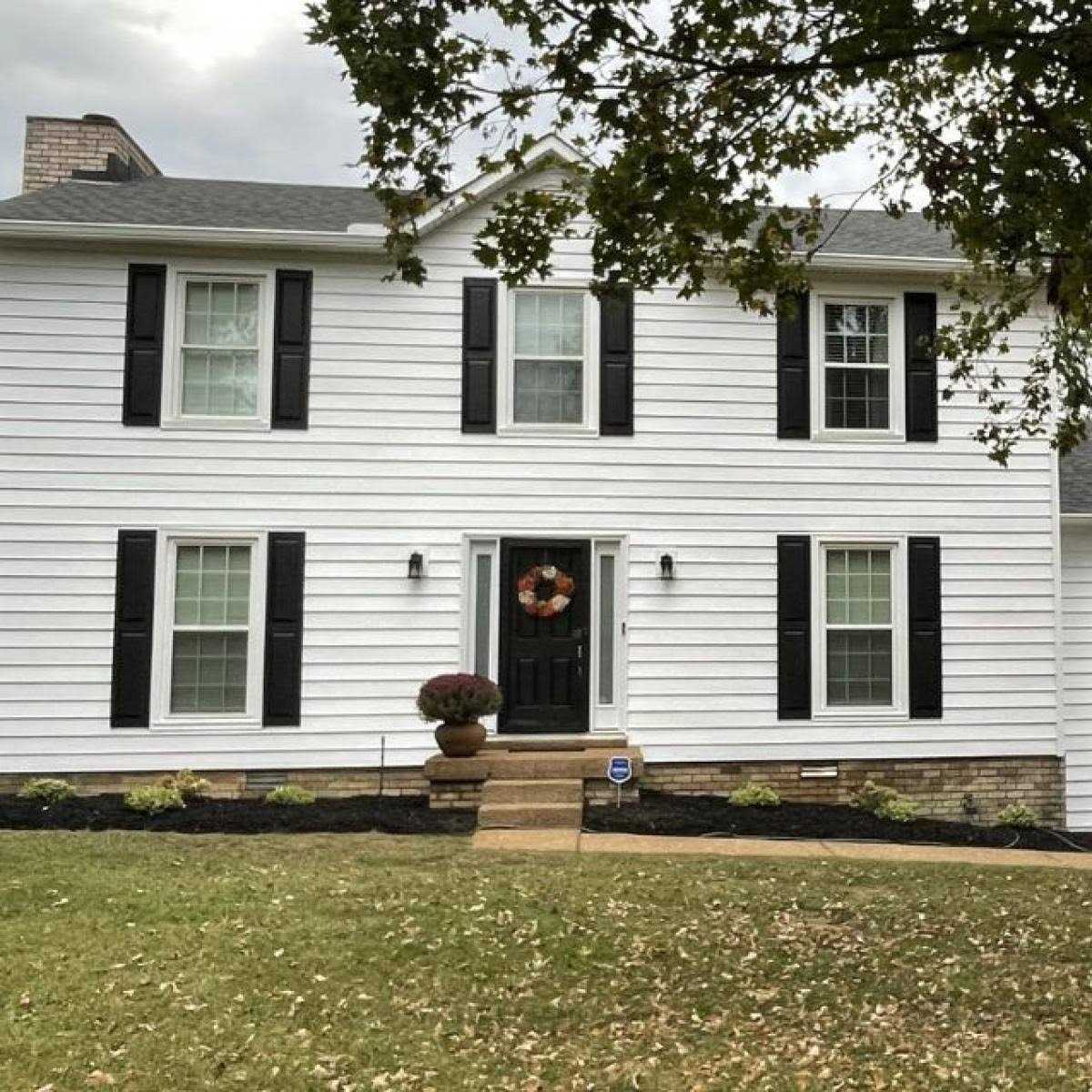 14 1/2 inchw x inchh Lifetime Vinyl Custom Two Equal Panels Raised Panel Shutters - Cheap Fitting