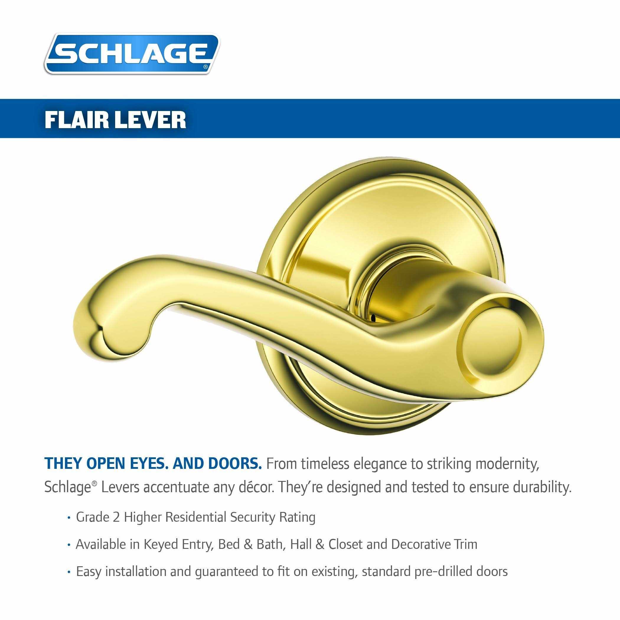 Schlage Flair Lever Privacy Set - Cheap Fitting