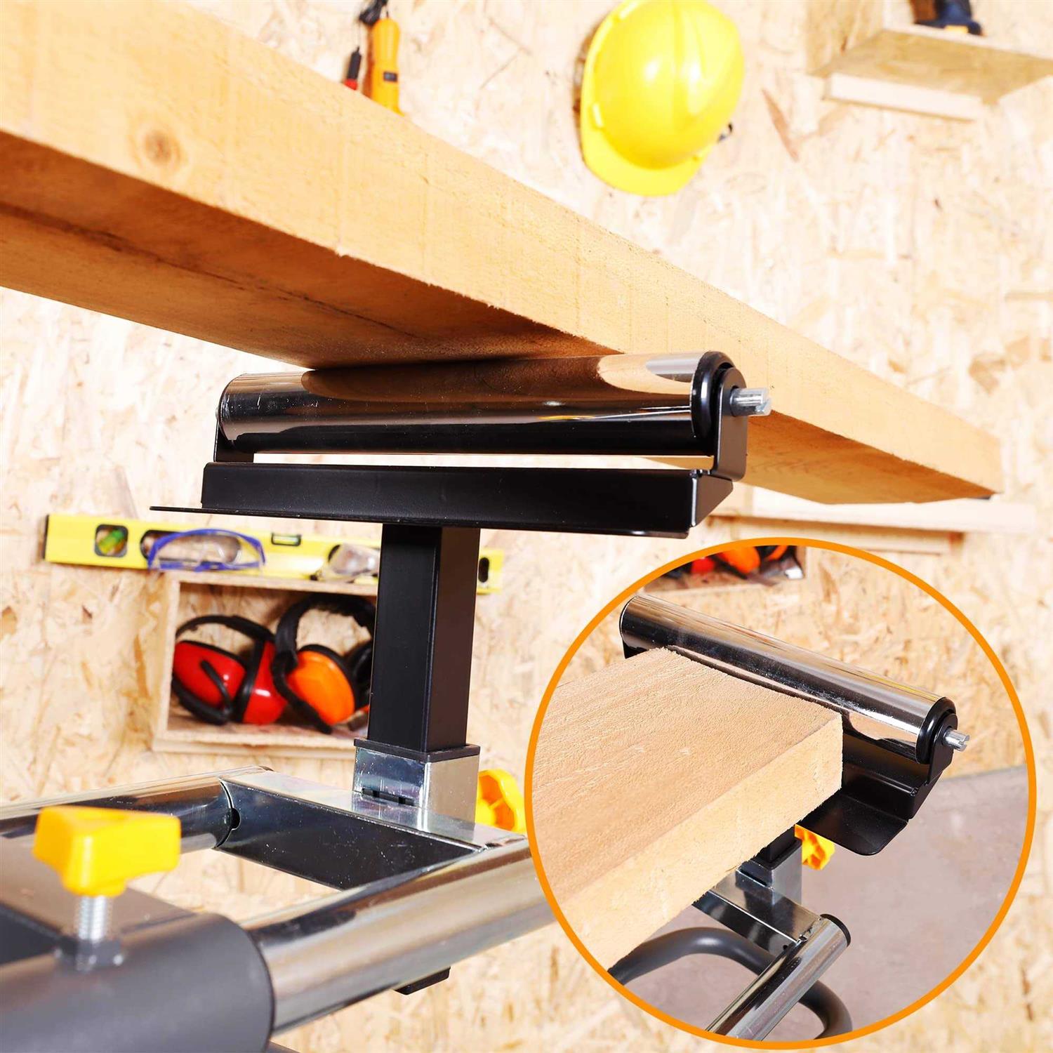 Deluxe Heavy Duty Rolling Miter Saw Stand with 8 in Wheels 330 Lbs Load Capacity Black and Grey Single Pack WK-MS029E-2 - Cheap Fitting