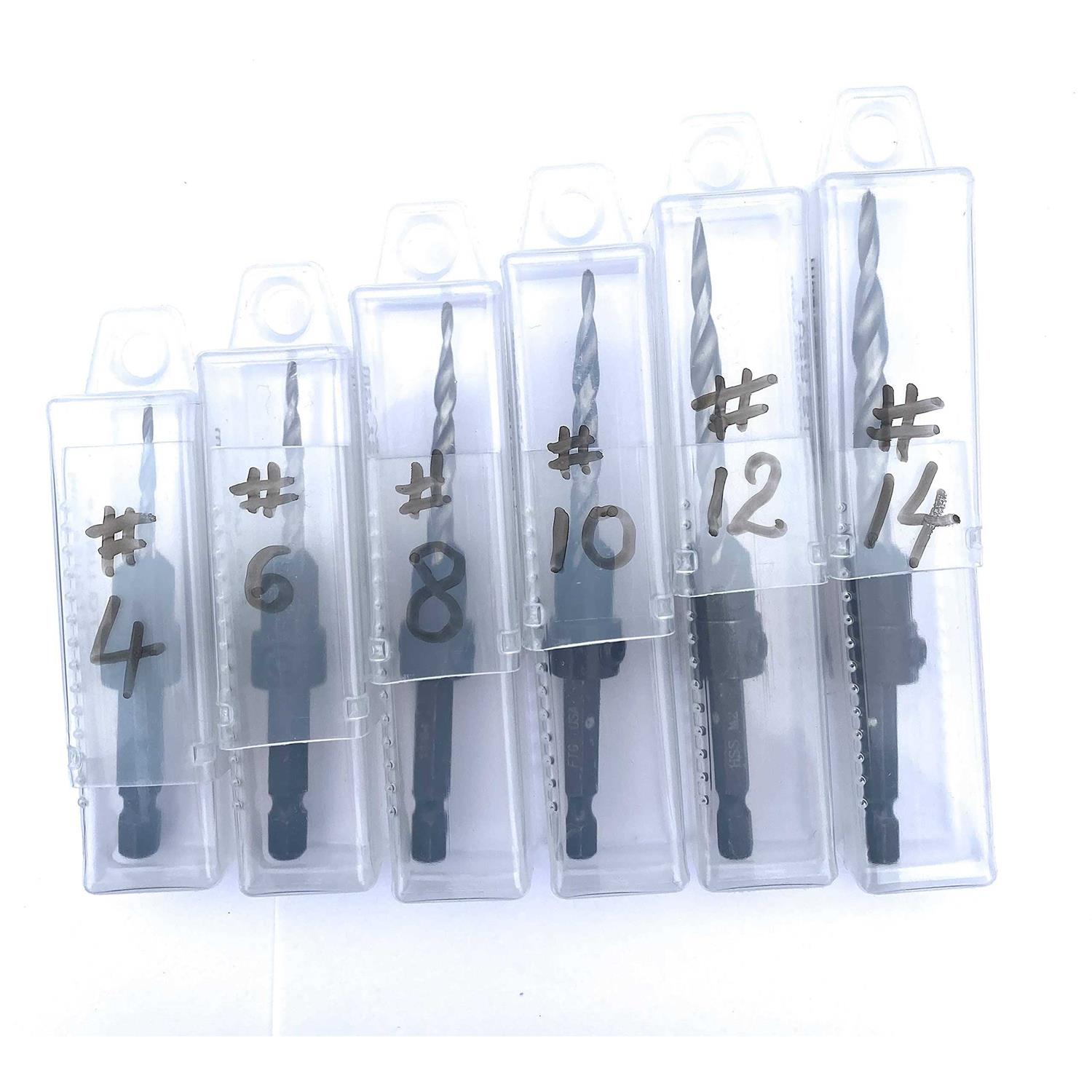 FTG USA 6 Piece Drill Bit Cases Designed as Storage Container for Adjustable Countersink Drill Bits - Cheap Fitting