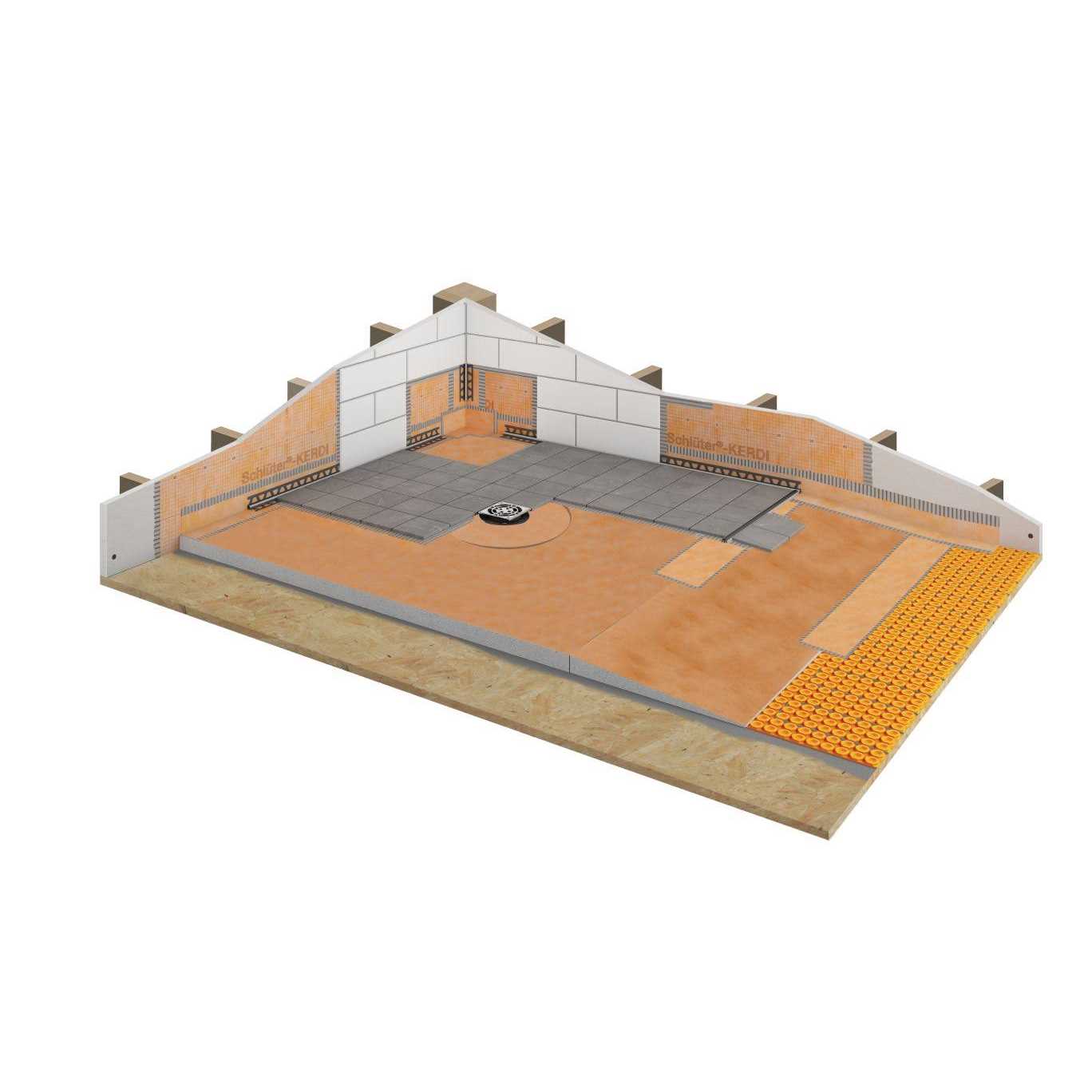 Schluter Kerdi-Shower-R 48 in. x 12 in. Shower Ramp KSR305/1220 - Cheap Fitting