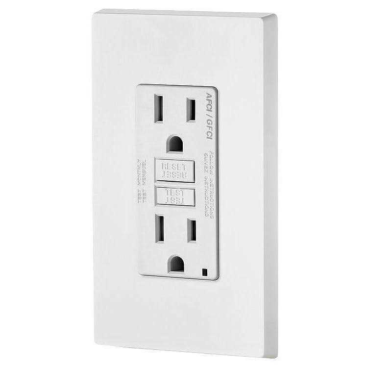 Leviton SmartLockPro Dual Function AFCI/GFCI Outlet White - Cheap Fitting
