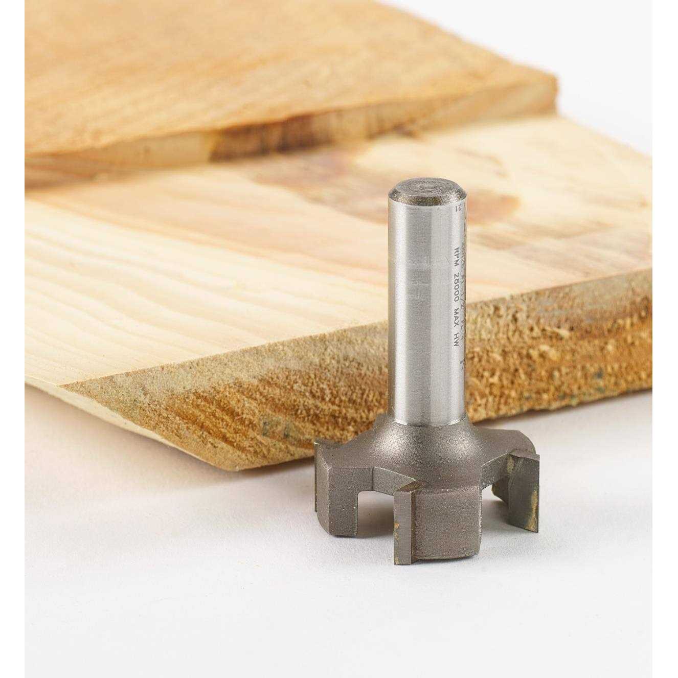 Amana Tool 45525 Carbide Tipped 1-1/8 Dia x 1/2 CH x 1/4 Shk x 1-19/32 Long Spoilboard Surfacing & Flattening 3-Flute Router Bit - Cheap Fitting