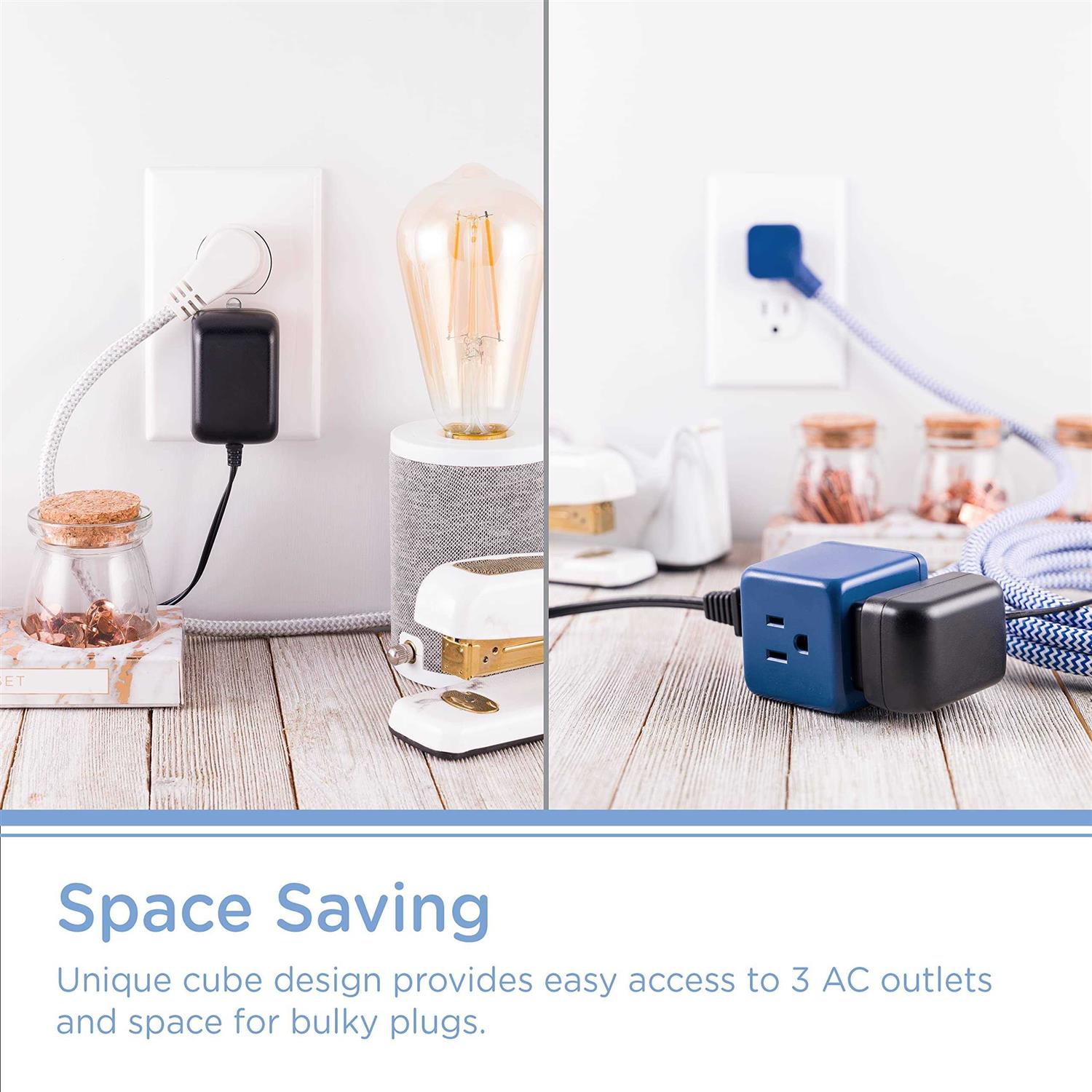 Cordinate 3-Outlet Extension Cord Cube - Cheap Fitting