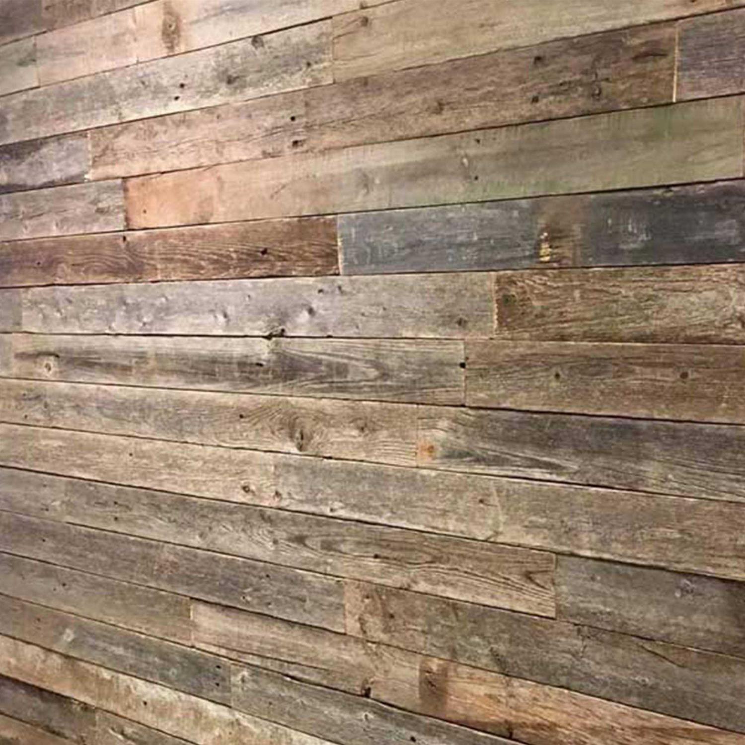 Rockin’ Wood Nail Up Application Reclaimed Barn Wood Wall Accent Paneling - Cheap Fitting