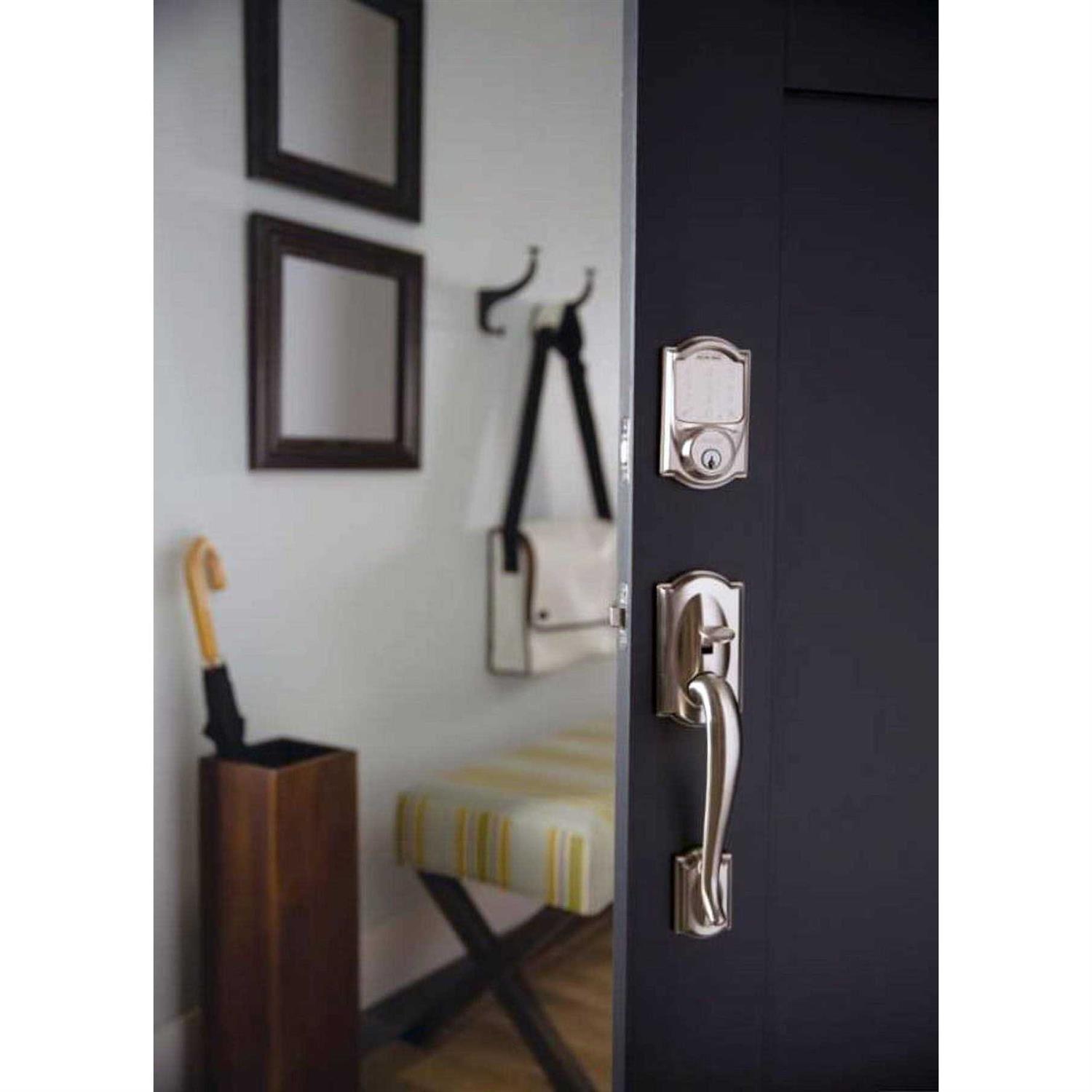 Schlage Sense Aged Bronze Camelot Trim Smart Deadbolt - Cheap Fitting