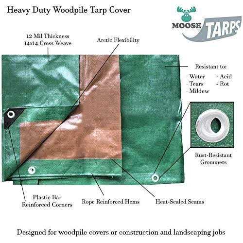 Moose Supply Waterproof Poly Tarp Firewood Cover - Cheap Fitting