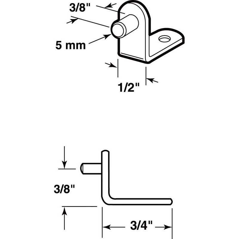 Prime-Line Metal Shelf Support - Cheap Fitting