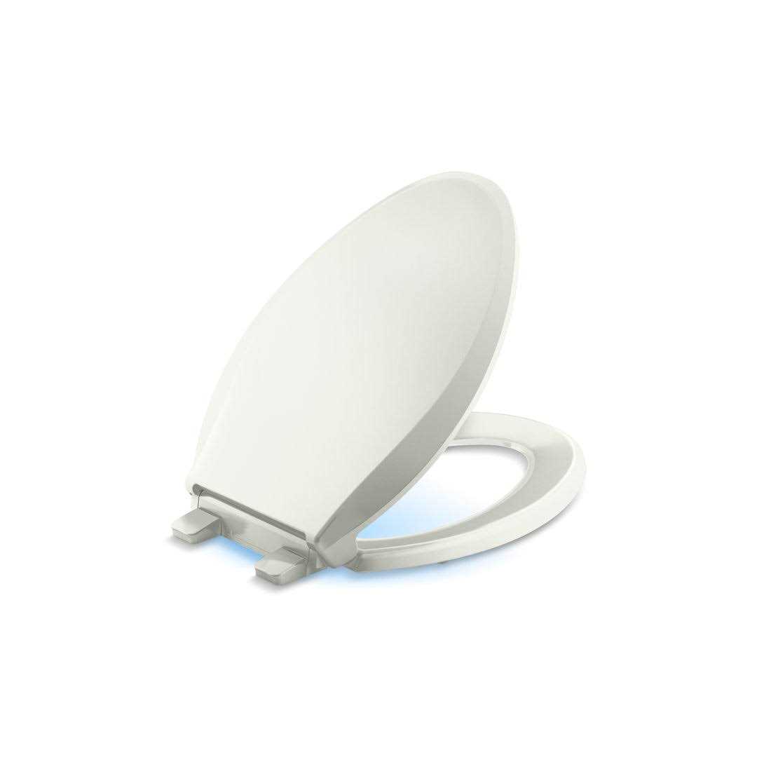 KOHLER Cachet Nightlight ReadyLatch Quiet-Close Elongated Toilet Seat - Cheap Fitting