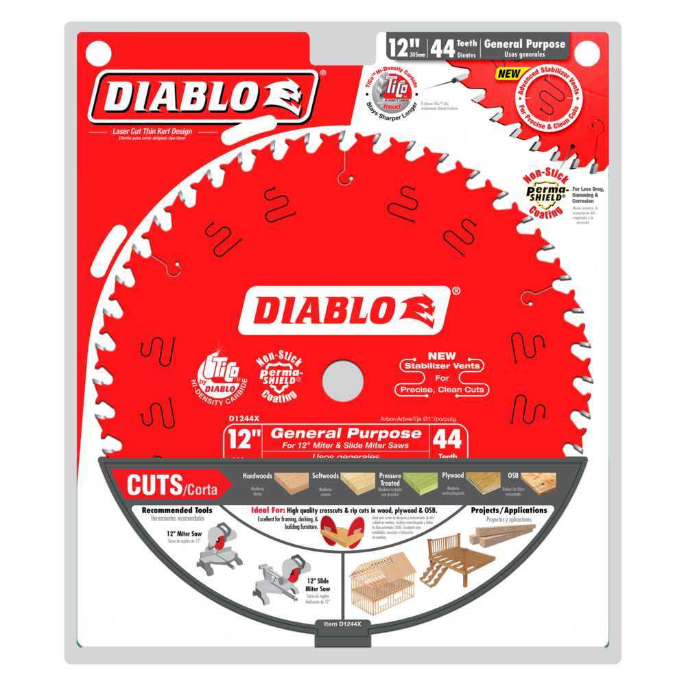 Diablo D1244X General Purpose Saw Blade - Cheap Fitting