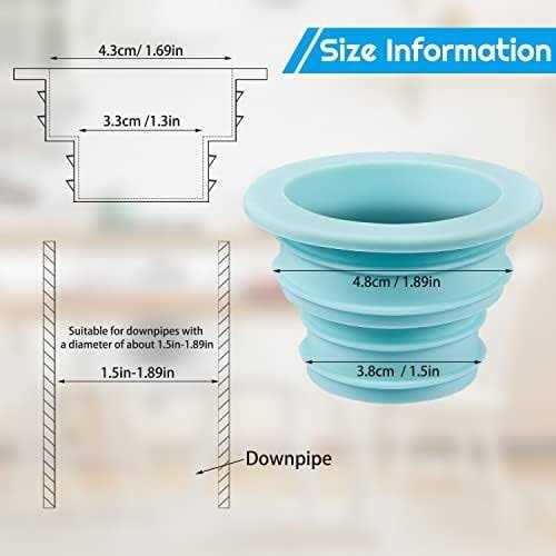4 Pieces Drain Tube Hose Seal Deodorant Silicone Plug Sealing Plug Sewer Seal Ring Washing Machine for Bathroom Kitchen Cleaning Tools - Cheap Fitting