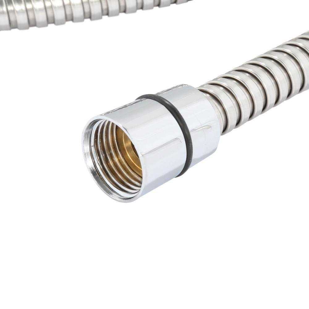 Glacier Bay 86 in. Stainless Steel Replacement Shower Hose - Cheap Fitting