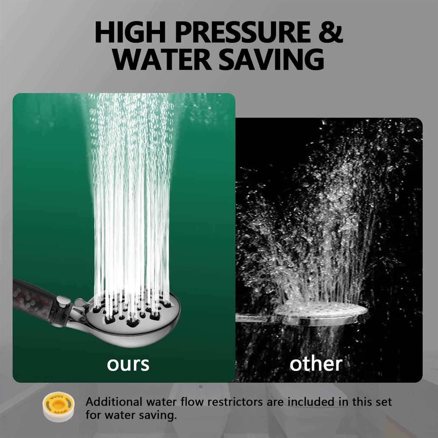 lhdzga filtered shower head,11 functions high pressure shower head with handheld,detachable filtered showerhead for hard wate - Cheap Fitting