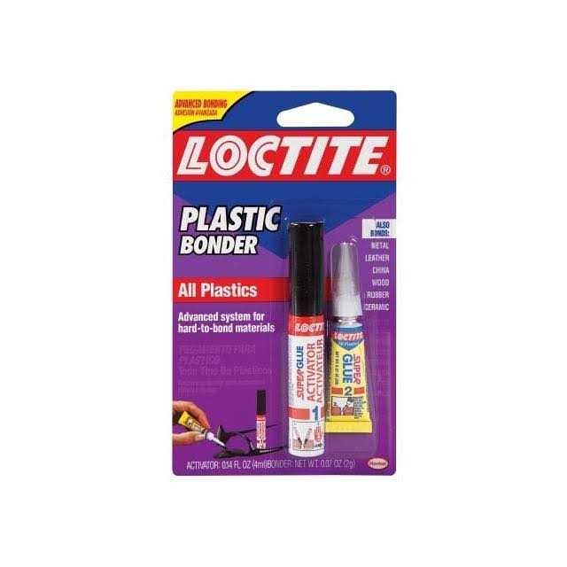 Loctite Super Glue Plastics Bonder, 1-0.14 oz Activator Stick + 1-0.07 oz Glue Tube, Clear 2 g Kit - Cheap Fitting