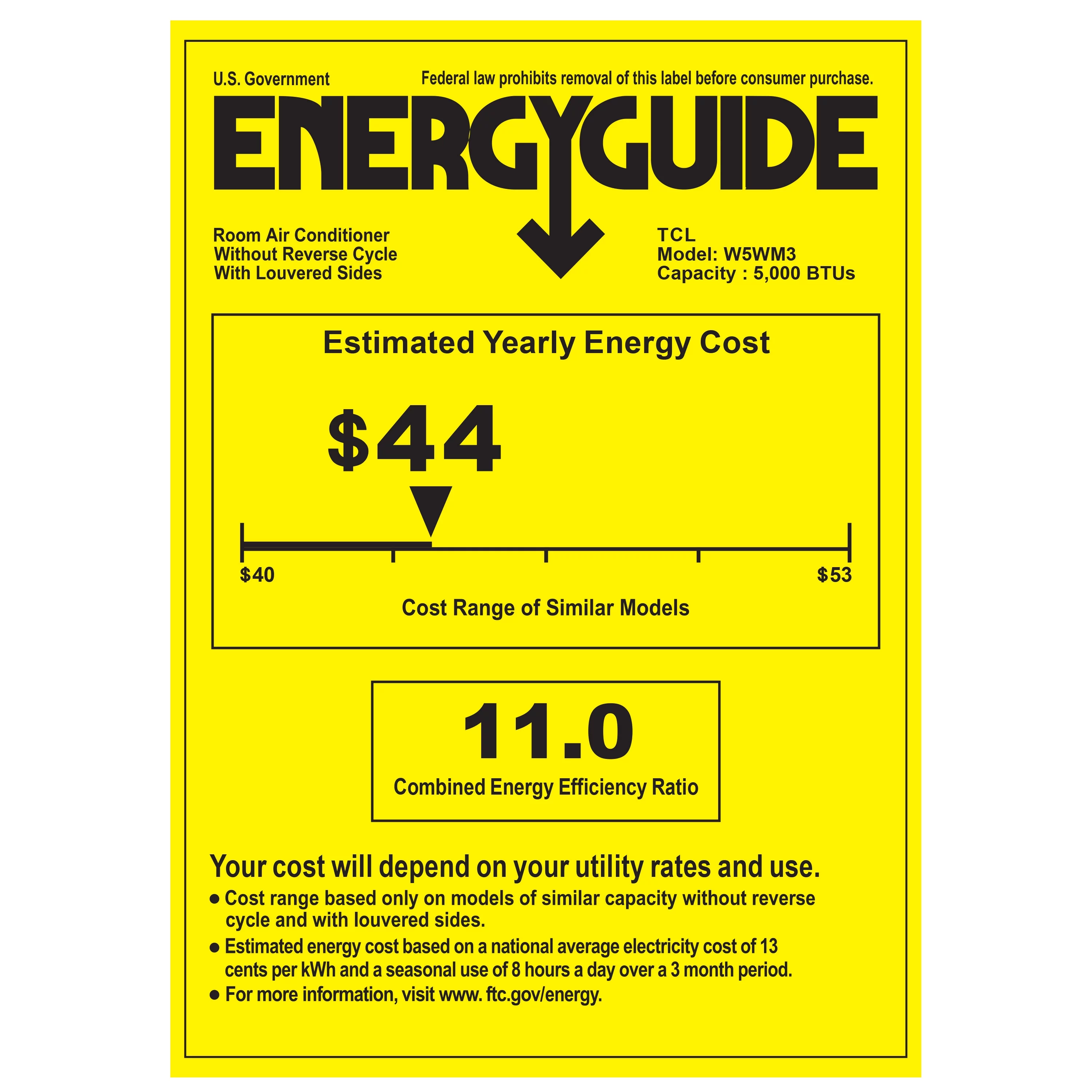 TCL 5,000 BTU Mechanical Window Air Conditioner, White, W5WM-3 - Cheap Fitting