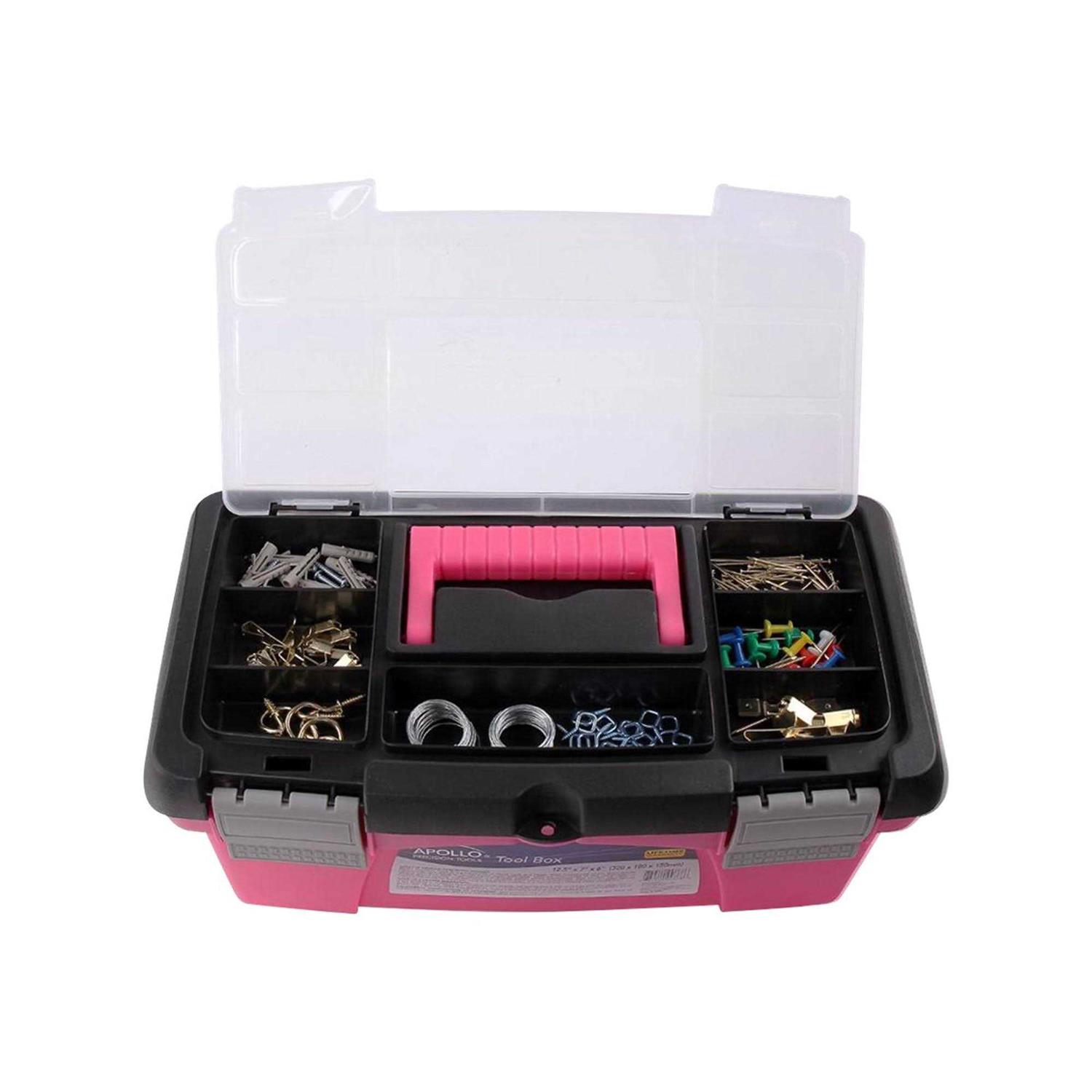 Apollo Tools 3pc DT5005P Tool Box Pink - Cheap Fitting