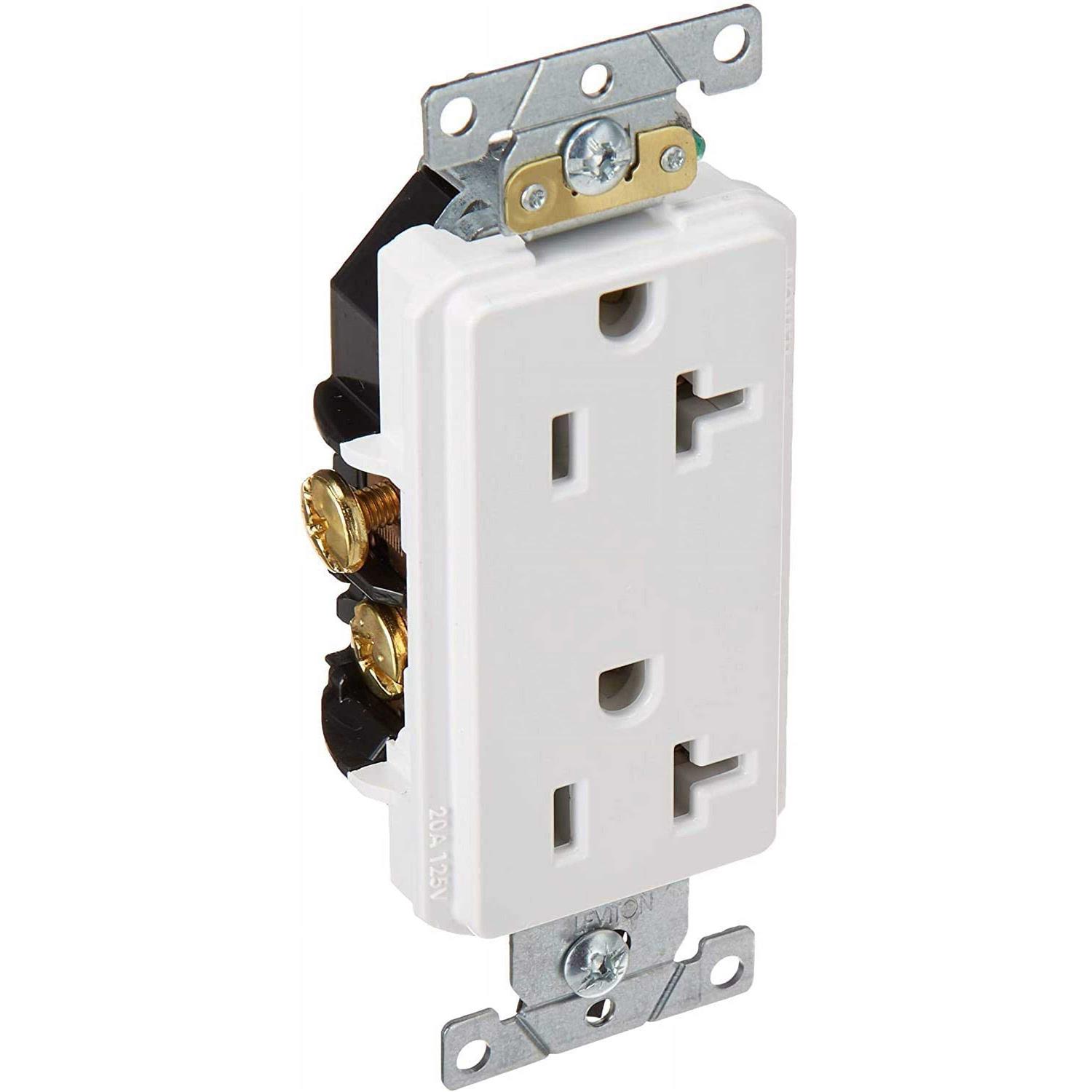 Leviton 16342-W Duplex Receptacle - Cheap Fitting
