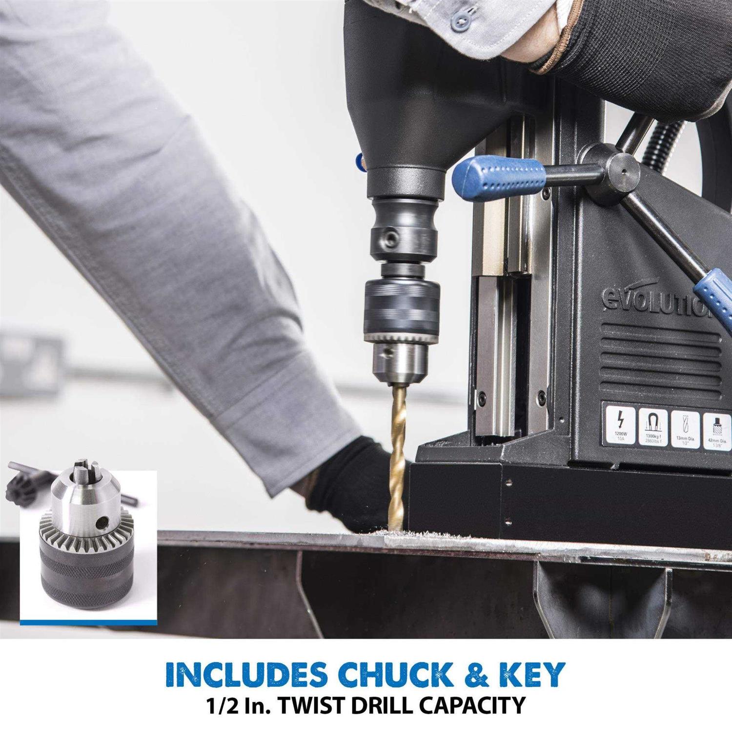 Evolution S28MAG 1-1/8 in. Magnetic Drill With Carry Case - Cheap Fitting