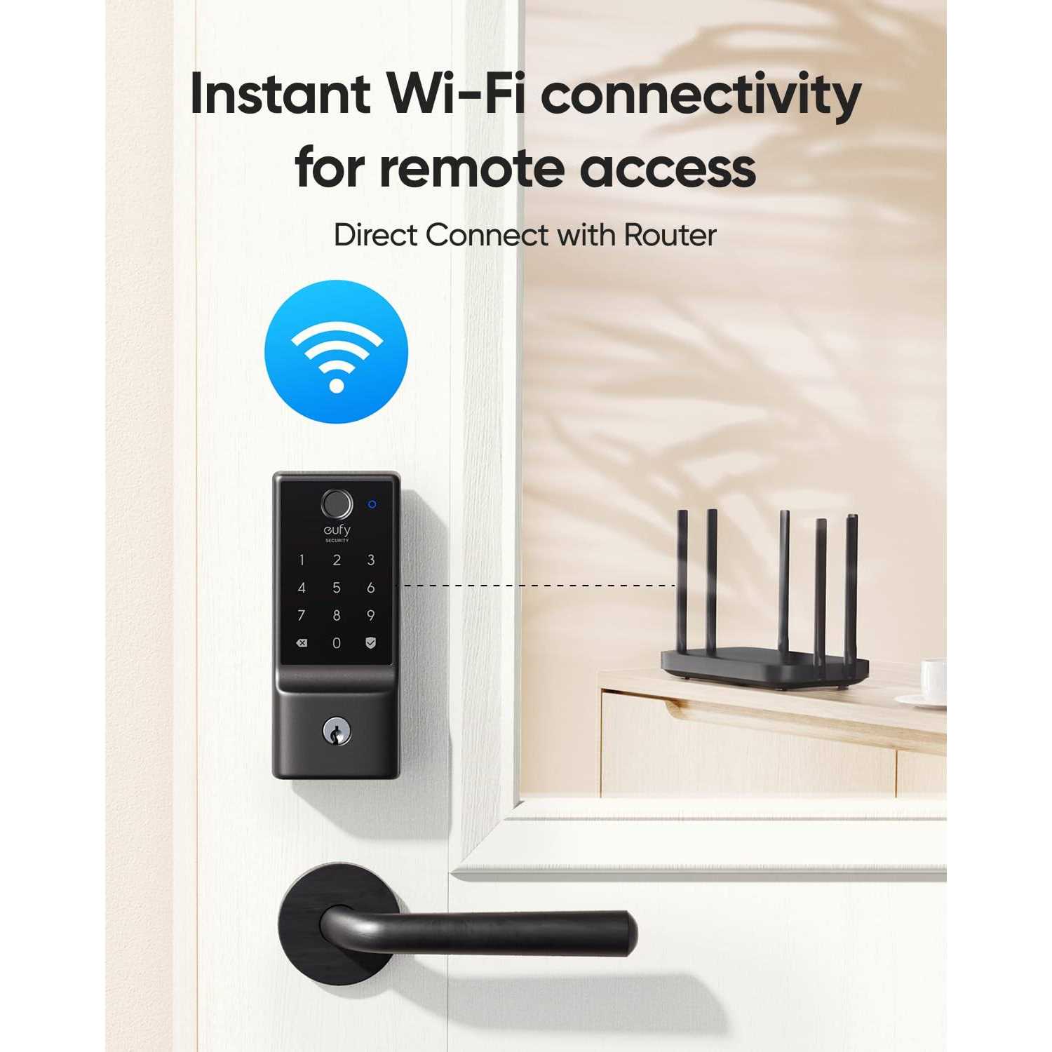 eufy Security Smart Lock C220 Fingerprint Keyless Entry Door Lock Built-in Wi-Fi - Cheap Fitting