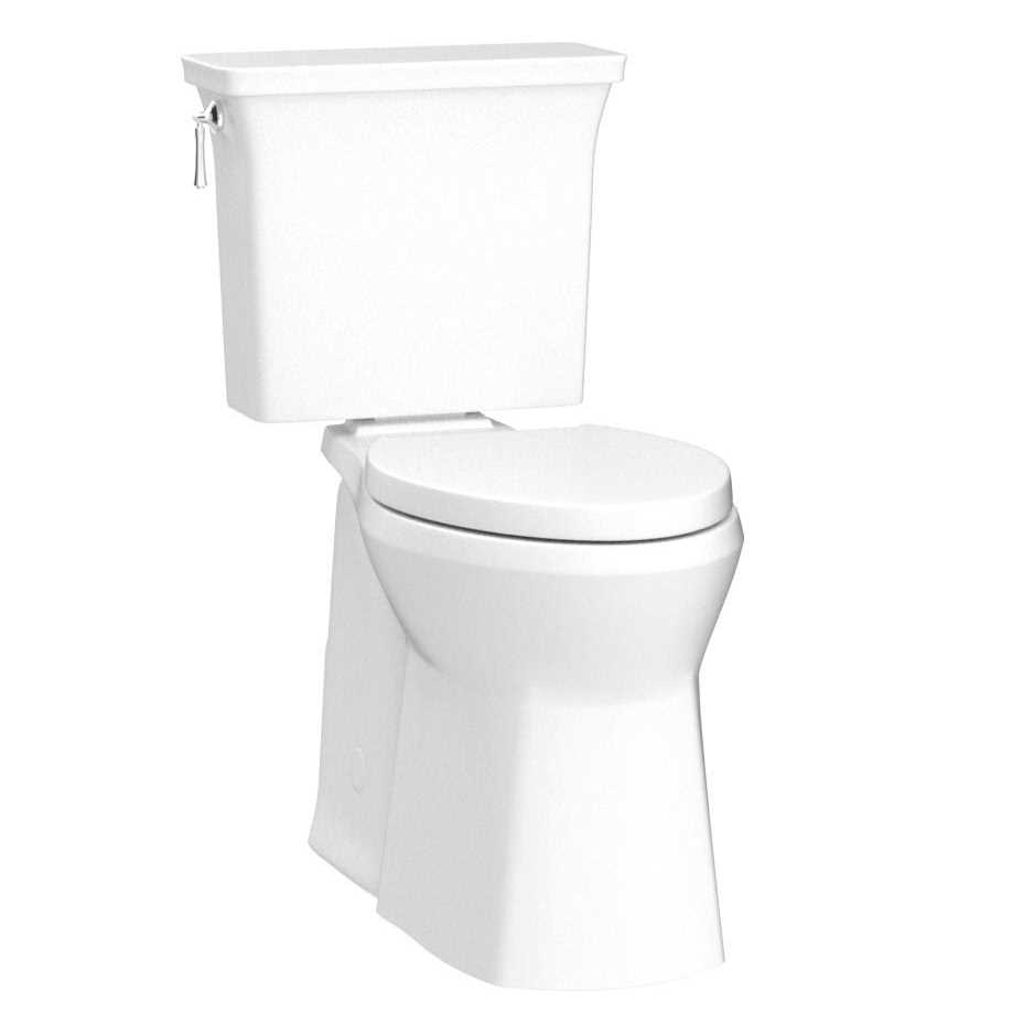 Kohler K-5709-0 Corbelle Comfort Height Elongated 1.28 GPF Toilet with ContinuousClean - Cheap Fitting