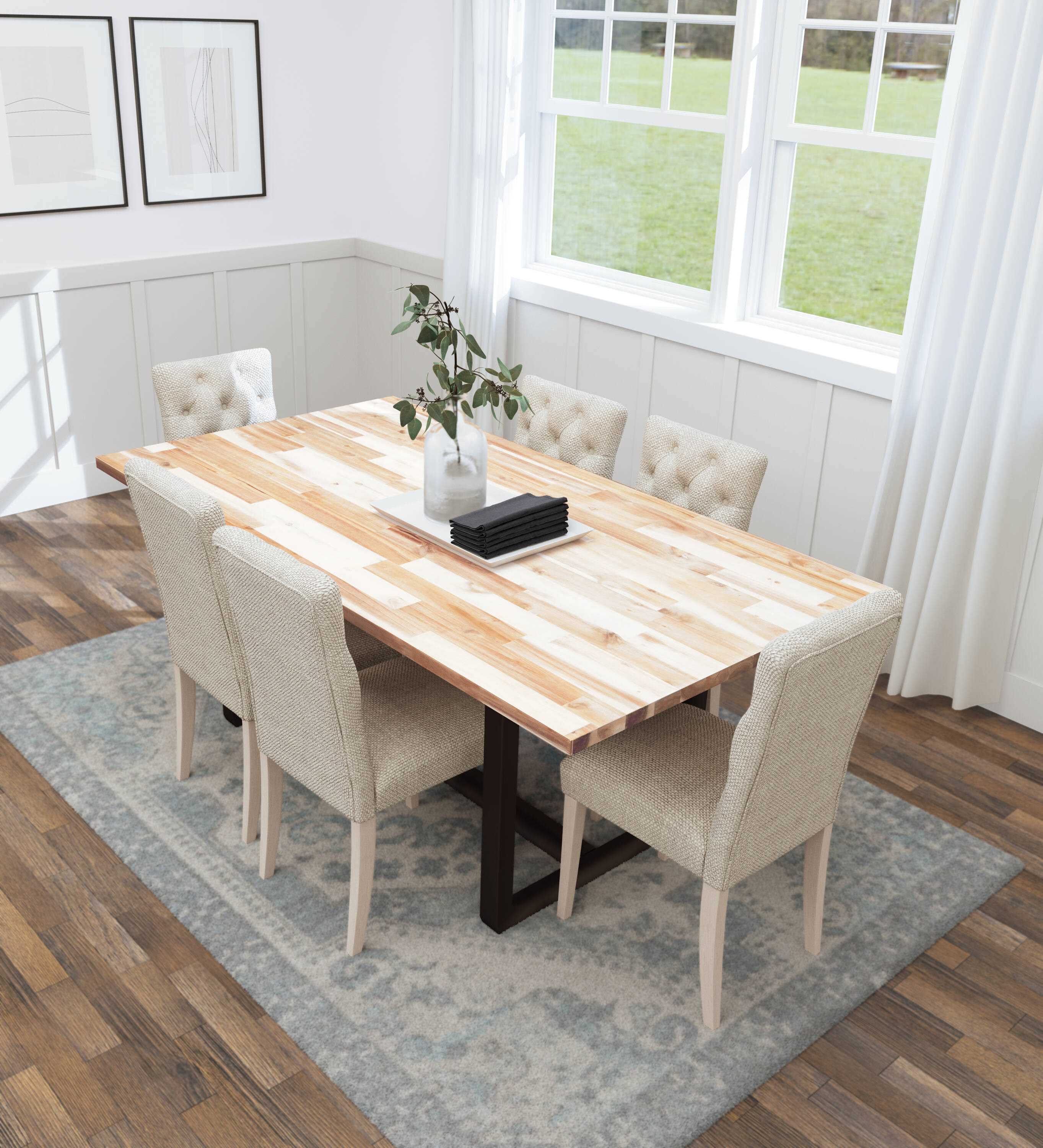 allen + roth 72-in x 39-in x 1.5-in Natural Straight Butcher Block Acacia Countertop ARF1539FJACA-72 - Cheap Fitting