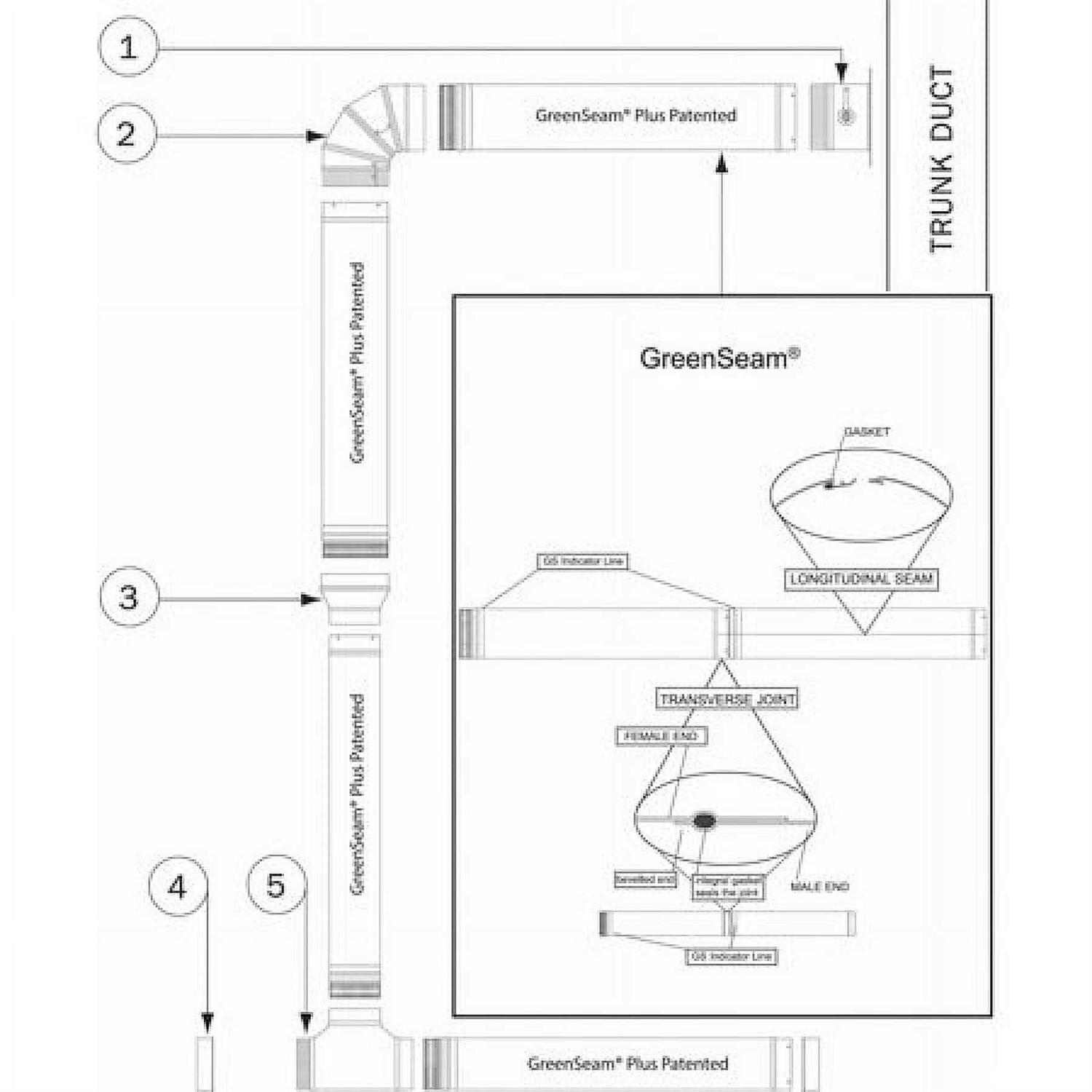 Greenseam Collar W/Damper 4 Duct Size MPN:GR6POCR4GA26D - Cheap Fitting