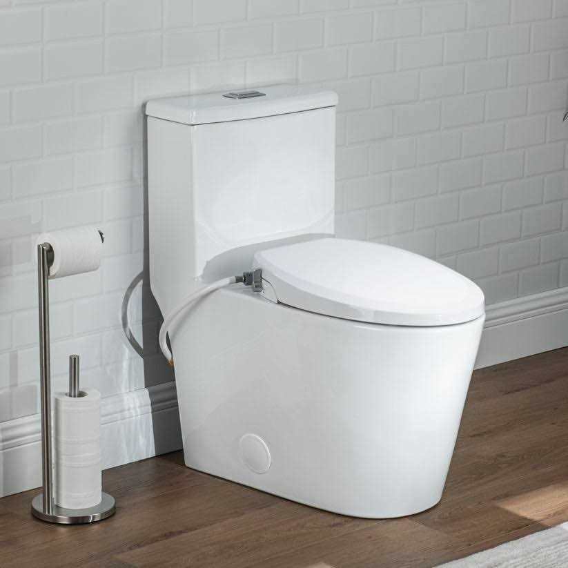 Casta Diva Elongated Bidet Toilet Combo Dual Flush 0.9/1.28 GPF in White with Non-Electric Bidet Seat - Cheap Fitting
